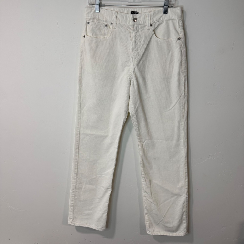 J.Crew Women's Loose Straight Corduroy Pant Cotton Cream 28